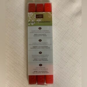 Stampin Up Blendabilities Cherry Cobbler Assortment Markers Dual Tip Ink 3-Pack